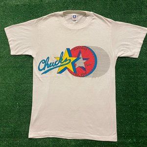 Vintage 80s Converse Chuck Taylor All Stars T-Shirt Single Stitch Colorful M